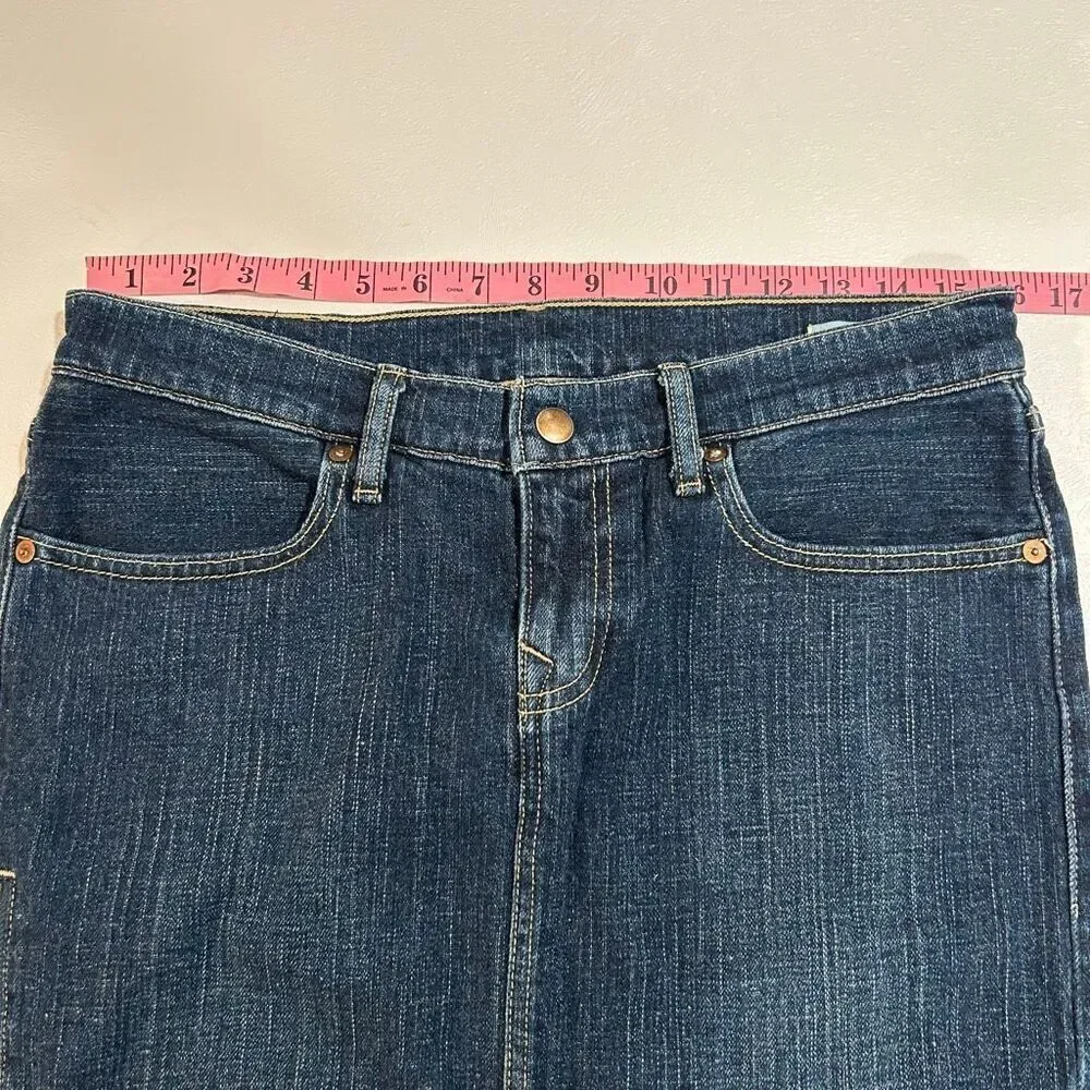 Levi’s Premium Zippit Kit Denim Skirt Dark Wash Size 30
